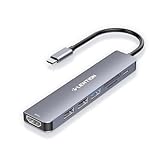 LENTION USB C Hub mit 100W PD Aufladung, 4K@60Hz HDMI, SD/TF Kartenleser, USB-3.0, Adapter USB-C auf USB kompatibel MacBook Pro 2016-2025, MacBook air 2018-2025, iPhone 17/16/15/Pro/Pro Max und mehr