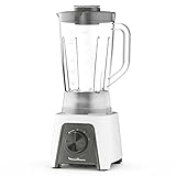 Moulinex Blendeo+ LM2C01 Standmixer, 450 W, Fassungsvermögen 1,5 l, Edelstahl, 2 Geschwindigkeiten, Eiszerkleinererer, robuste Zelkrom-Klingen, intelligente Verriegelung, Schwarz