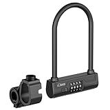 BASI | Bügelschloss mit 4-stelligen Zahlencode inkl. Rahmenhalterung | 14 mm Bügelstärke | U Fahrradschloss mit Rundbügel | Schloss für Fahrrad, E-Bike, Motorrad | Diebstahlschutz