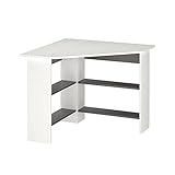 Vicco Eckschreibtisch Arion, Winkelschreibtisch, Weiß/Anthrazit, 90 x 90 cm