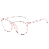 Schutzbrille Kinder Blaulichtfilter Brille Ohne Sehstärke Gaming-Brille Computer-Ermüdungs-Blaulichtfilter-Brille Falsche Brille Brille Oval (Pink, One Size)