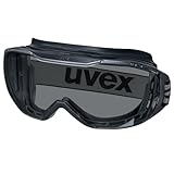 Uvex megasonic – Vollsichtbrille mit 100% UV-Schutz – Innen beschlagfrei, außen extrem kratzfest & metallfrei – chemikalienbeständig – getönt/schwarz