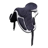 Brama West Sattel baumlos “Safety“- Sitzgröße 16“ - für alle Pferdetypen - inkl. Steigbügelriemen & Sattelgurt (Grau)