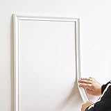 TriMold Peel und Stick Stuhl Rail Molding, selbstklebende Wand Trim für Home Decoration für Wandschutz, 3m x 4cm