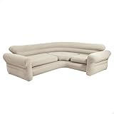 Intex 68575NP – Aufblasbares Ecksofa Beige, Vinyl, Beige, 257 x 203 x 76 cm