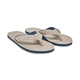 Hari Mari Pier – Premium Leder-Flip-Flops für Herren – wasserabweisende Sandalen mit Lederriemen und fester Fußgewölbeunterstützung – Sommerschuhe für Herren, Sand, 41 EU