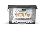 SEEBAUER diy Ofenfarbe für Innen 2,5L - Hitzebeständige Farbe für Kamin und Kachelofen - Atmungsaktiv und Abwaschbar
