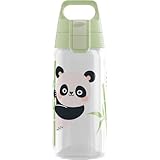 Sigg - Trinkflasche Kinder - Viva One Panda - Für Kohlensäurehaltige Getränke Geeignet - Auslaufsicher - Spülmaschinenfest - BPA-frei - Sport & Schule - Transparent - 0,5L
