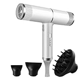 Avilia Weißer Haartrockner mit Diffusor 1500 W – 50 Hz – 220 V ideal für glattes und lockiges Haar – 2 Geschwindigkeiten und 3 Temperaturen für jede Art von Bedarf und Haar – Kaltluftfunktion zur