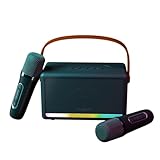 Lioggyet Karaoke-Maschine für Kinder und Erwachsene, Mini-Karaoke-Lautsprecher, Bluetooth, tragbar, mit kabellosem Mikrofon, LED-Licht für Bankett, C