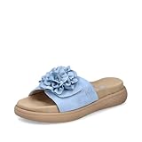 Rieker Damen Klassische Sandalen V1562, Frauen Sandalen,Sommerschuhe,Freizeitschuhe,offene Schuhe,Strandschuhe,blau (10),41 EU / 7.5 UK