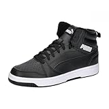 PUMA Unisex Kinder Rebound V6 Mid Wtr Jr Sneaker, Shadow Gray Puma Black Puma White, 39 EU
