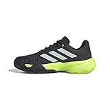 adidas Herren CourtJam Control 3 Clay Tennis Shoes Tennisschuhe, Carbon/Zero met./Lucid Lemon, 43 1/3 EU