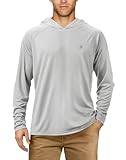 Roadbox UPF 50+ Sun UV-Schutz Hoodie für Männer, Sport Langarm Pullover Shirt, Schnell Trockend Funktionsshirt für Running Gym Surf