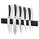 TNOMSNO 40cm Magnetleiste Messer, Edelstahl Messerhalter Magnetisch mit Extra Starkem Magnet, Kann Ohne Bohren Installiert Werden für Messer &Utensilien