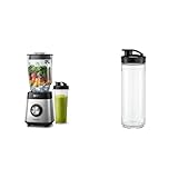 Philips Standmixer und Smoothie Maker – 1000W, 2-Liter-Glasbehälter, Rezepte-App & WMF Kult X Mix & Go/Küchenminis Trinkflasche 600 ml, Smoothie Flasche, Mixbehälter