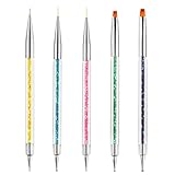 Nagel pinsel 5 Stück Nagel Art Fineliner Pinsel,Nagel Pinsel Set Pinsel für nagellack Nail brush Nagellack pinsel Art Pen für DIY Nail Art Design. (Farbe-1)