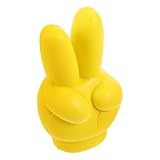 MOLUCKFU Victory Ball Autoantennenaufsatz Kugel aus Witterungsbeständigem Polyurethan Universelle Dachdekoration Werkzeuglose Montage Auffällige Gelbe Antennenkugel für Fahrzeuge