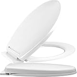 Retoo Toilettendeckel mit Absenkautomatik Antibakteriell Oval Klodeckel Klobrille WC Sitz Toilettensitz einfache Montage & Reinigung Deckel Premium Toilet Seat Quick-Release-Funktion Weiß