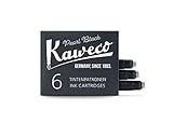 Kaweco Tintenpatronen im 6er-Pack Perlenschwarz Pearl Black I hochwertige Premium Tinte für Füllhalter mit kurzen Standardpatronen | vegan tierversuchsfrei wasserlöslich