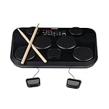 Fame DD-380 Digital Drum Set, Kompaktes E-Drum, 273 Sounds, 45 Kits, 7 anschlagsdynamische Pads, Recording-Funktion, USB-MIDI, Metronom, inkl. Sticks & Netzteil, Ideal für Zuhause & unterwegs