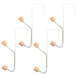 Gadpiparty 4 Stück Teiliges Türhaken aus Robustem Carbonstahl Doppelter Über tür aufhänger für Mäntel Handtücher Taschen Kratzfreier Bohrfreier Kleiderhaken für Bad Schlafzimmer Büro