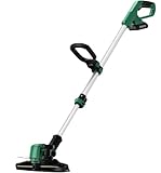 Kimo Unkrautvernichter, batteriebetrieben, mit 2 x 2,0 Ah Batterien, 2-in-1 Rasentrimmer und Kantenschneider mit Rädern, 10 Ersatzschneidelinien, 30,5 cm doppelseitige Schneidlinie