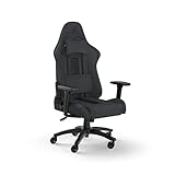 Corsair TC100 Relaxed – Stoff Gaming-Stuhl, Nylon Polyurethan, Grau/Schwarz, Einheitsgröße