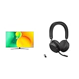 LG 55NANO769QA TV 139 cm (55 Zoll) NanoCell Fernseher & Jabra Evolve2 75 Wireless PC Headset mit 8-Mikrofon-Technologie