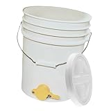 KiBcsLic Honigeimer für Die Bienenzucht mit Tor Und Griff für Den Einsatz auf Dem Bauernhof, Weiß