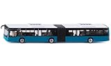 siku 3736, MAN Gelenkbus, 1:50, Inkl. 2 Stickerbögen, Metall/Kunststoff, Türkis, Spielzeug-Modell, Bereifung aus Gummi, Öffenbare Türen