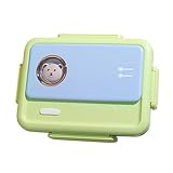 Generisch Edelstahl Für Kinder - Auslaufsichere Lebensmittelbehälter | Unterteilte Metall Brotdose Mit Luftdichtem Deckel Für Arbeit, Schule, Reisen & Unterwegs