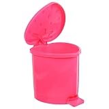 BESPORTBLE Mini Desktop Mülleimer Kunststoff mit Schwingdeckel Kompakter Behälter für Tischabfälle Vielseitig Nutzbar für Auto Büro Zuhause Platzsparend und Leicht zu Zufällige Farbe