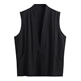 Caxndycing Herren Leinen Tank Tops Casual Bequeme Basic Weste Baumwolle-Leinen Ärmellos T-Shirt Sommer Locker Stretch weich Tops Freizei Klassisch Unterhemd Luftdurchlässig Sport Oberteile