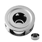 Stövchen für Teekanne, 430 Edelstahl, 15 × 15 × 5,5 cm, multifunktional, tragbarer Herd für Zuhause, Küche, Camping, Angeln, Bergsteigen, Picknicks