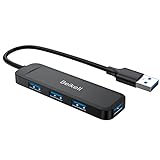 Beikell USB 3.0 Hub, 4 Port Ultra Slim Datenhub, Kompakt Mini USB Splitter für Desktop, Laptop wie iMac/MacBook, Surface Pro, Matebook, Mobile HDD, USB Flash Drives usw.