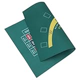 CLISPEED Faltbare wasserdichte Poker Spielmatte mit Doppelseitiger Filzoberfläche für Reibungsloses Spiel für Familienfeiern Themenpartys und Pokerabende Leicht zu Lagern Transportieren