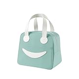 HJXBD888 Unisex Wiederverwendbar Lunch Tasche, Auslaufsicher Kühltasche Klein, Pflegeleicht Thermotasche für Arbeit, Party, Reisen, Picknick,Green-S