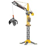 Dickie Toys - Mighty Crane (110 cm) - großer Spielzeug-Kran mit 360°-Drehung & Abrissbirne inkl. Greif-Funktion, Spielkran für Kinder ab 3 Jahre mit Kabel-Fernbedienung