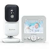Dr.Care NeoView Video-Babyphone – 2,8' Display, 2-Wege-Audio, Video-Schleifenaufnahme, Nachtsicht, VOX, Temperatursensor, Schlaflieder, Gürtelclip, bis 128GB