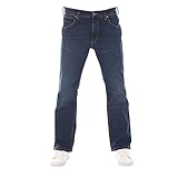 Wrangler Herren Jeans Bootcut Jacksville Hose Blau Jeanshose Männer Baumwolle Denim Stretch Blue w34, Farbe: Classic Blue, Größe: 34W / 32L