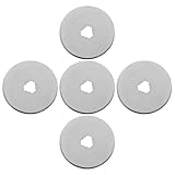 TOKIDNY 5 Stück Teiliges Rollklingen aus Edelstahl Scharfe Ersatzklingen für Stoffschneider Vielseitig für Quilten Nähen Basteln und Scrapbooking Leicht Präzise Schnitte Mehrlagiger