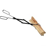 Vilgftyiet Eisenzange für Kamin, robustes Feuerschalenwerkzeug mit sicherem Griff, hitzebeständiges Design für Holzöfen, Lagerfeuer und Innen- und Außenbereich, komfortabler, ergonomischer Griff