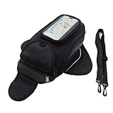 dentedeleao Motorrad Tankrucksack, Oxford Motorrad Tasche mit Größerem Fenster, Tankrucksack Motorrad Magnet, Starke Magnetische Tasche für Motorrad