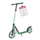 HUDORA BigWheel 205 Advanced Scooter - Komfortabler Aluminium-Roller für bis zu 100kg - Höhenverstellbarer & zusammenklappbarer Tretroller - Kick-Scooter für Kinder/Jugendliche & Erwachsene