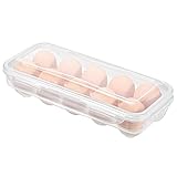 Szaboviktoria Transparent Eierbox 10 Eier, Eierbehälter, Eierhalter Kühlschrank, Eier Kühlschrank Organizer, Eier Transportbox, Für Kühlschrank, Küche