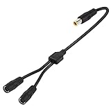 GINTOOYUN DC7909 Y-Splitter-Adapterkabel, 14 AWG DC, 8 mm, eine Buchse auf Zwei Stecker, Netzkabel für tragbare Kraftwerke, Solarpanel, Solar-Powerbank usw. (2 FT) (Stil 1)