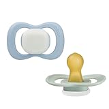 b.box Baby Schnuller Größe 1 (2er Pack) | Leuchtet im Dunkeln | Naturkautschuklatex | Runder Sauger | Bleibt Sauber | Baby Schnuller 0-6 Monate