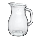 Bormioli Rocco Jug, 33.75 Ounce, Set of 6 Glaskanne 146160 mu3321990 Bistrot Karaffe 1.0-/, Glas, Durchsichtig, 1000 ml