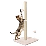 Dohump Kratzstamm, 84cm Kratzsäule für Katzen mit Ultimate Natürlichem Sisalseil, Kratzbaum für Kätzchen, Beige